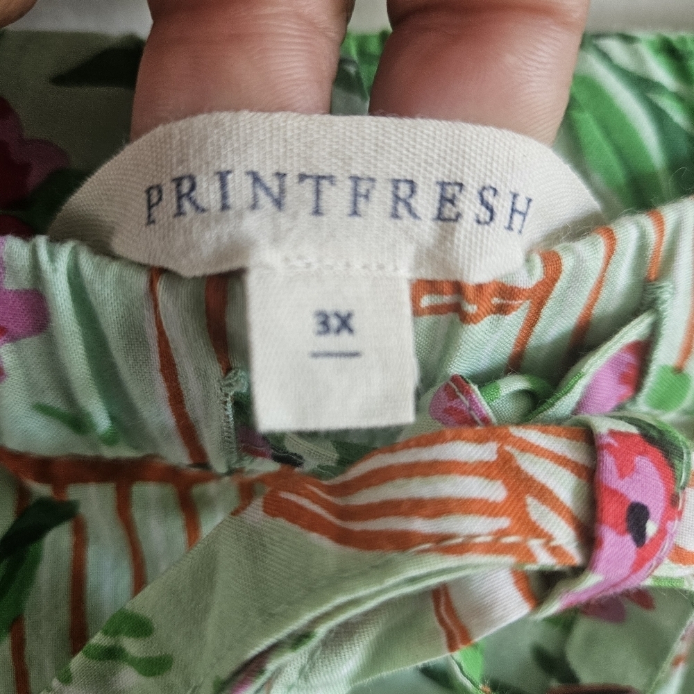 Printfresh Birds of a Feather Cropped Pajama Pants In Kiwi Slice - Picture 12 of 13